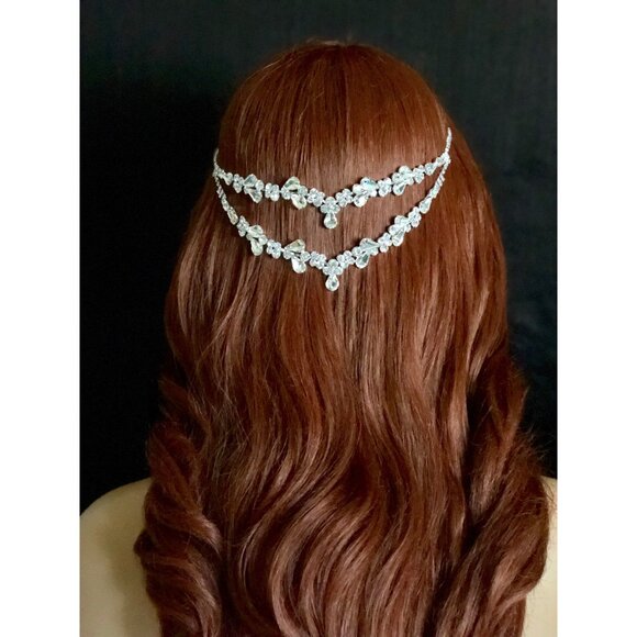 Wedding Bridal Hair Chain Headpiece Forehead Headband Wedding Hair Jewelry main image 5